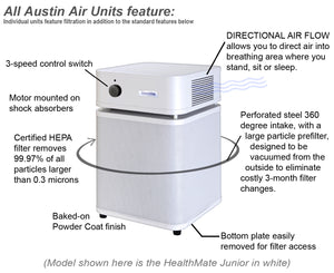Austin Air Bedroom Machine Clinically Proven Air Purifier